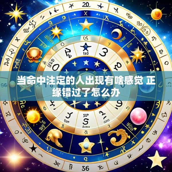 当命中注定的人出现有啥感觉 正缘错过了怎么办