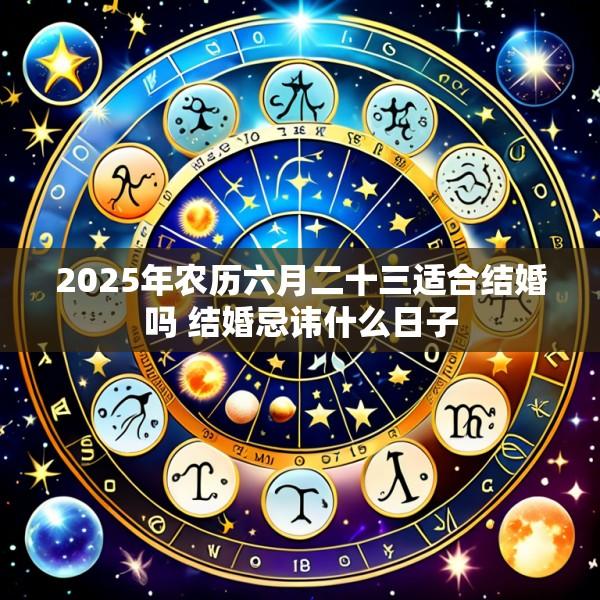 2025年农历六月二十三适合结婚吗 结婚忌讳什么日子