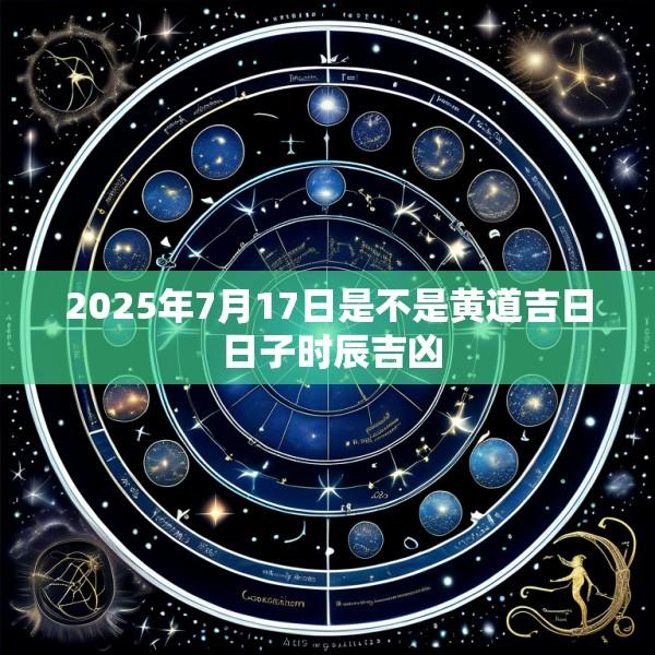 2025年7月17日是不是黄道吉日 日子时辰吉凶