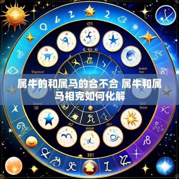 属牛的和属马的合不合 属牛和属马相克如何化解