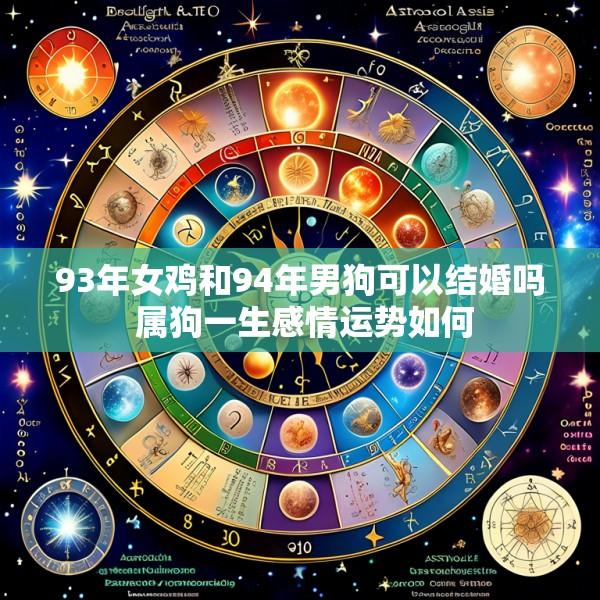 93年女鸡和94年男狗可以结婚吗 属狗一生感情运势如何