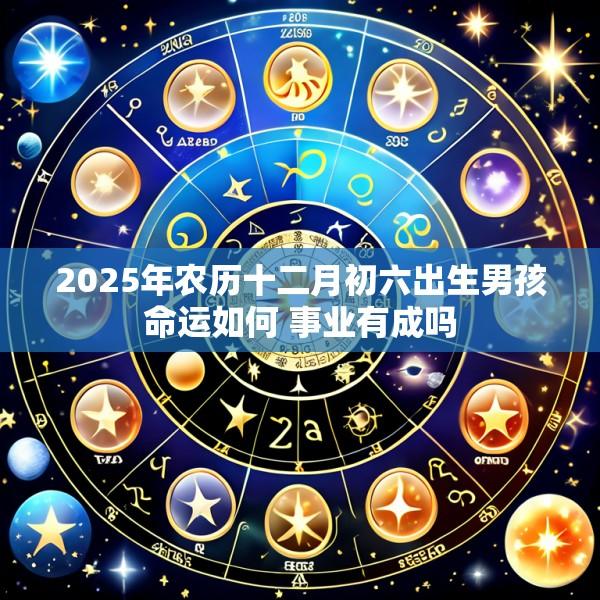2025年农历十二月初六出生男孩命运如何 事业有成吗