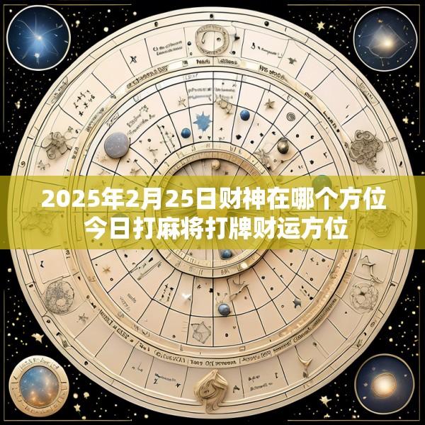 2025年2月25日财神在哪个方位 今日打麻将打牌财运方位