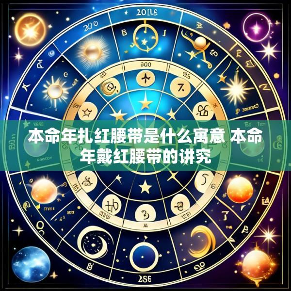 本命年扎红腰带是什么寓意 本命年戴红腰带的讲究