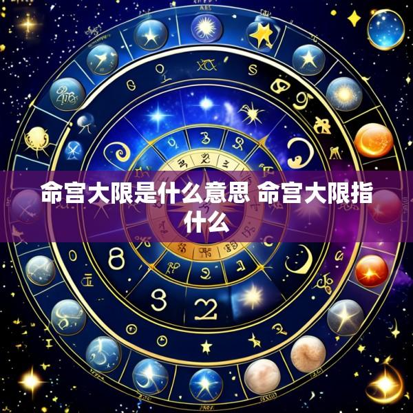 命宫大限是什么意思 命宫大限指什么