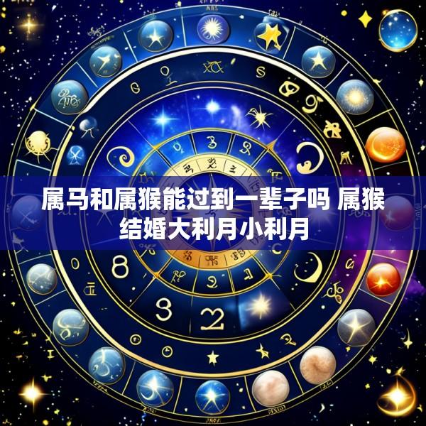 属马和属猴能过到一辈子吗 属猴结婚大利月小利月