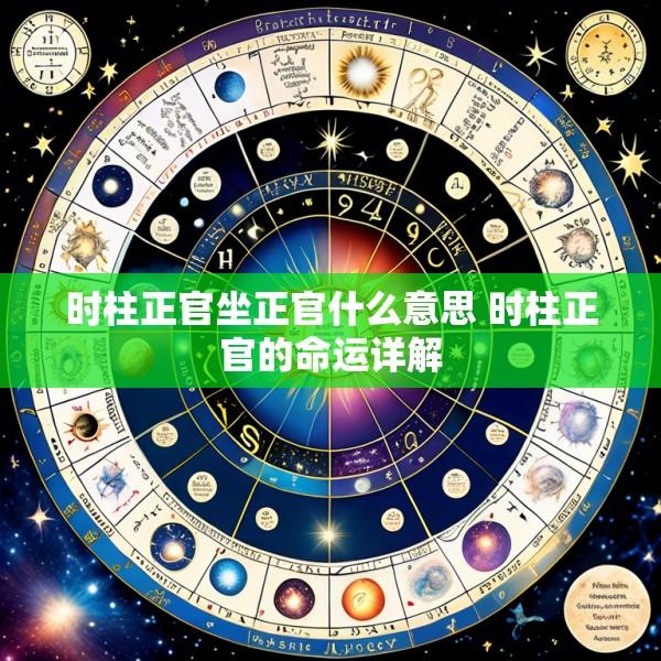 时柱正官坐正官什么意思 时柱正官的命运详解