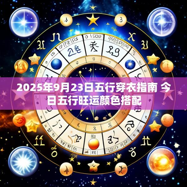 2025年9月23日五行穿衣指南 今日五行旺运颜色搭配