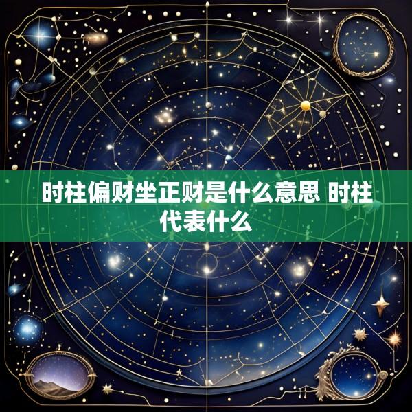 时柱偏财坐正财是什么意思 时柱代表什么