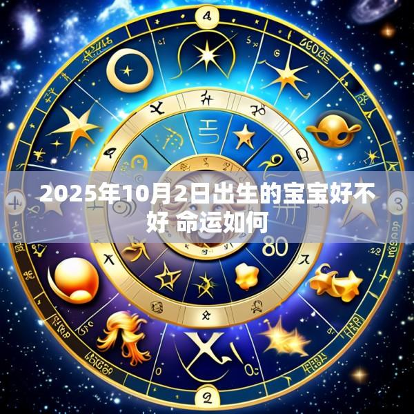2025年10月2日出生的宝宝好不好 命运如何