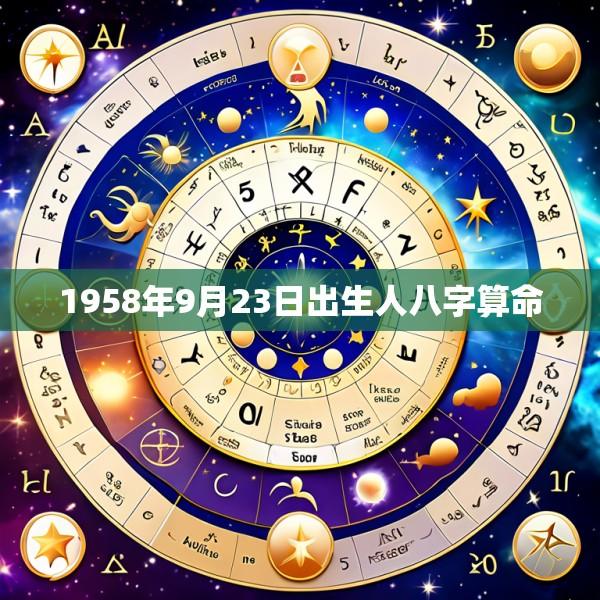 1958年9月23日出生人八字算命