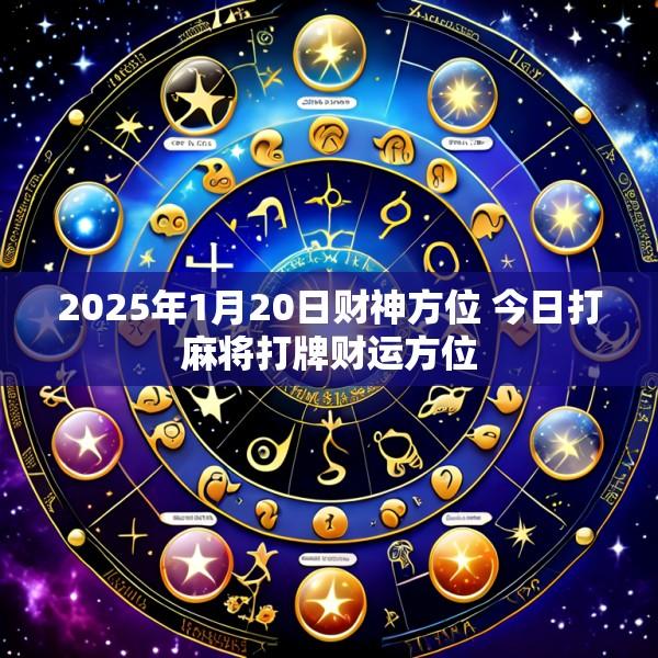 2025年1月20日财神方位 今日打麻将打牌财运方位