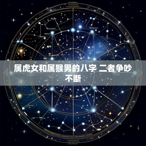 属虎女和属猴男的八字 二者争吵不断
