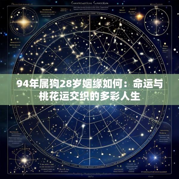 94年属狗28岁姻缘如何：命运与桃花运交织的多彩人生