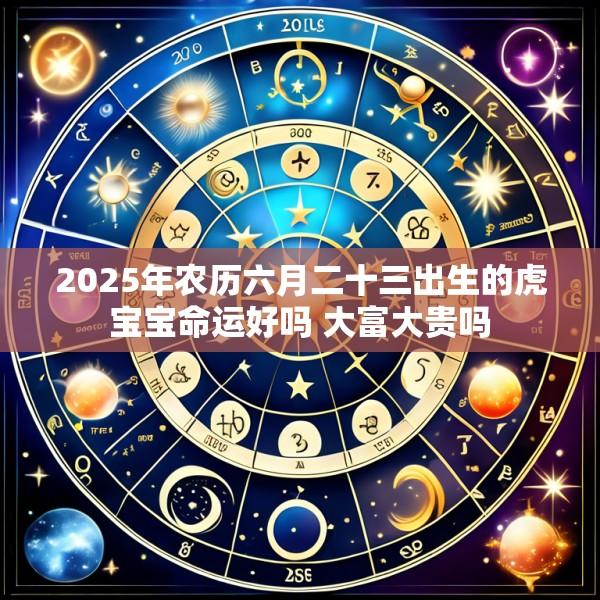 2025年农历六月二十三出生的虎宝宝命运好吗 大富大贵吗
