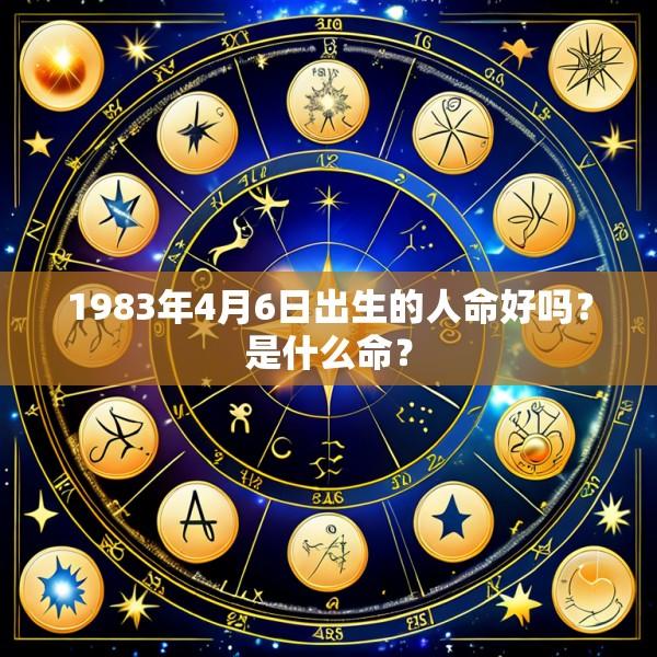 1983年4月6日出生的人命好吗？是什么命？