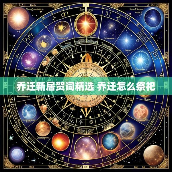 乔迁新居贺词精选 乔迁怎么祭祀