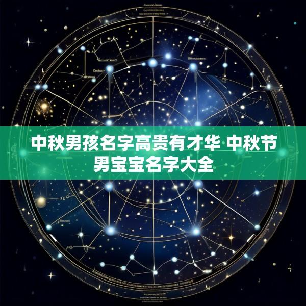 中秋男孩名字高贵有才华 中秋节男宝宝名字大全