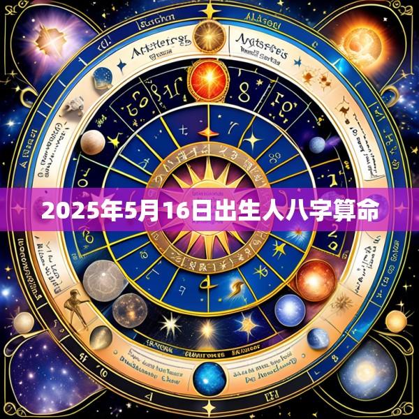 2025年5月16日出生人八字算命