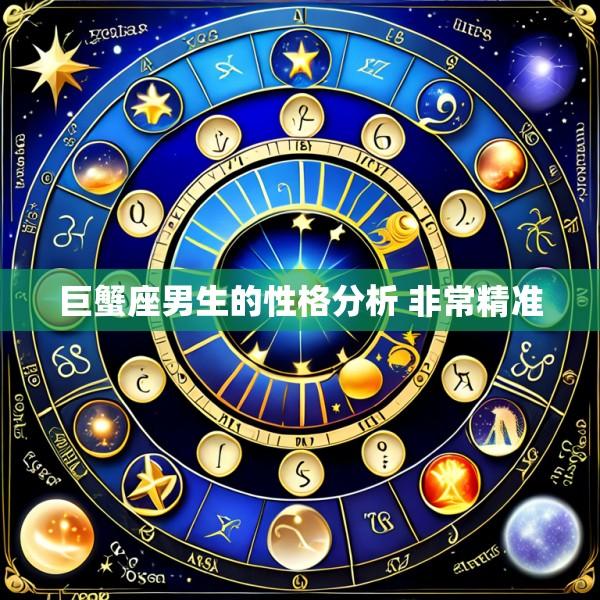 巨蟹座男生的性格分析 非常精准