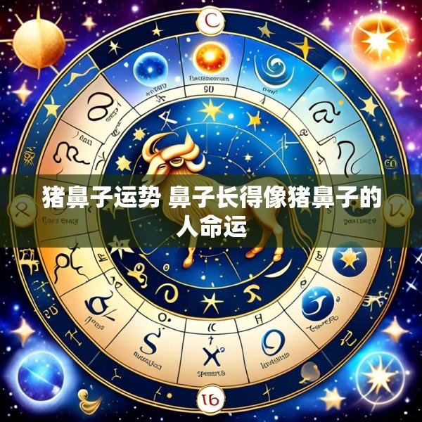 猪鼻子运势 鼻子长得像猪鼻子的人命运