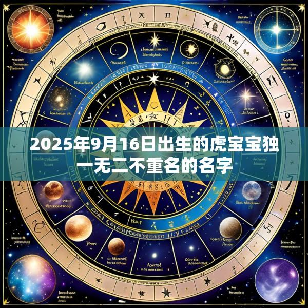 2025年9月16日出生的虎宝宝独一无二不重名的名字