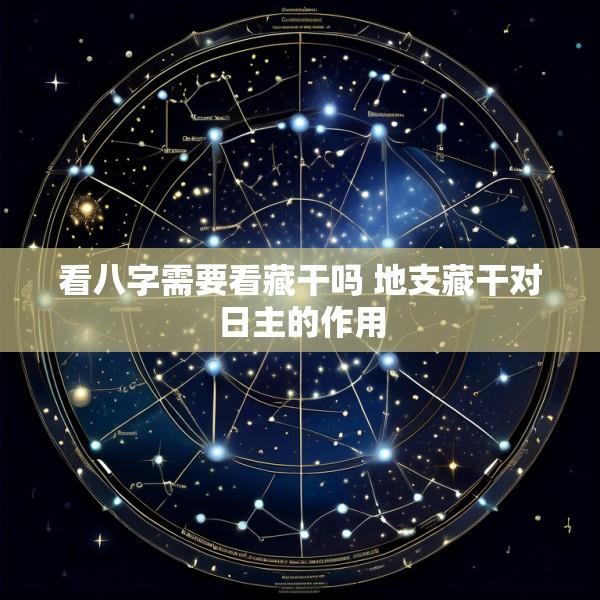 看八字需要看藏干吗 地支藏干对日主的作用