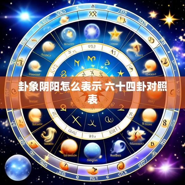 卦象阴阳怎么表示 六十四卦对照表