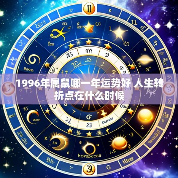 1996年属鼠哪一年运势好 人生转折点在什么时候