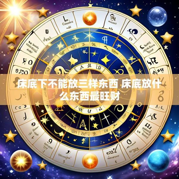 床底下不能放三样东西 床底放什么东西最旺财