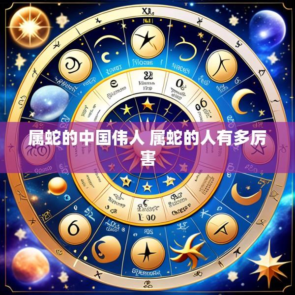 属蛇的中国伟人 属蛇的人有多厉害