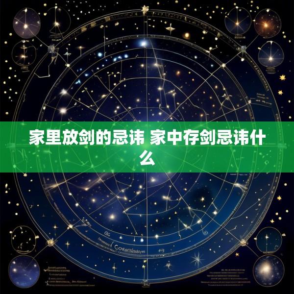 家里放剑的忌讳 家中存剑忌讳什么