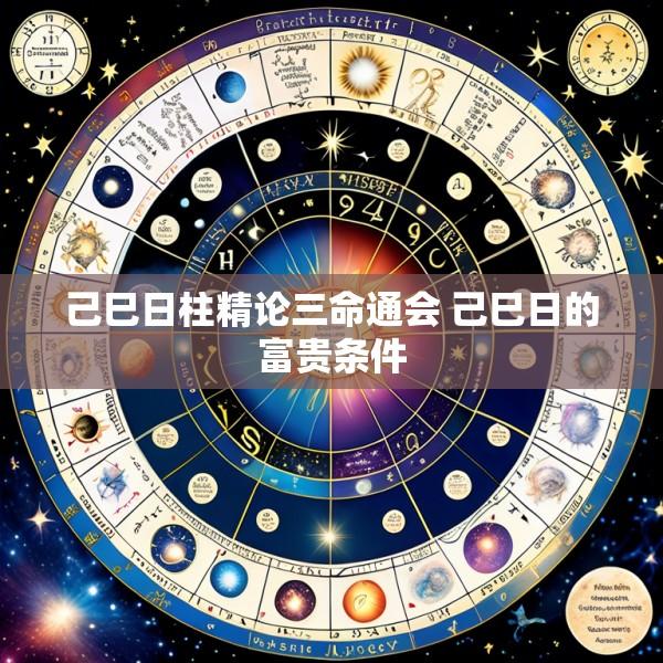 己巳日柱精论三命通会 己巳日的富贵条件