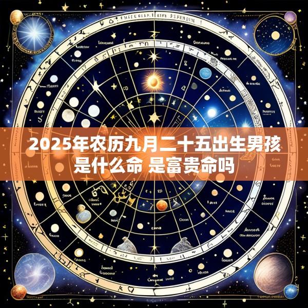 2025年农历九月二十五出生男孩是什么命 是富贵命吗