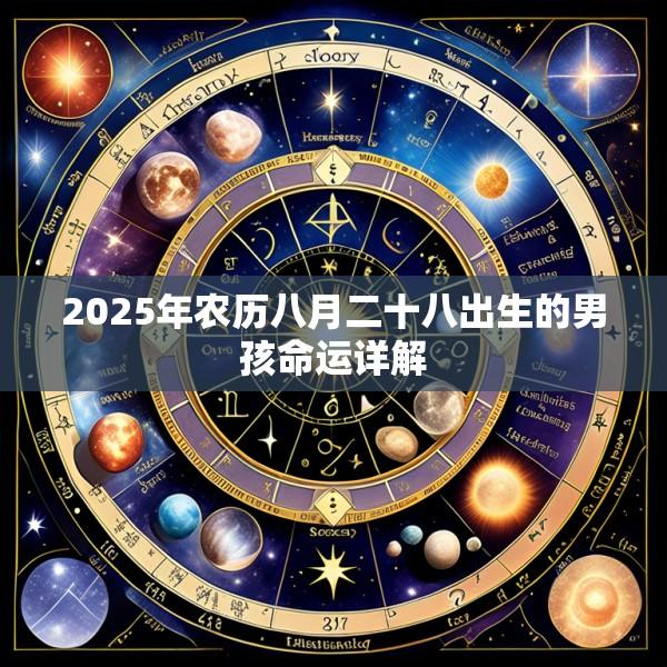 2025年农历八月二十八出生的男孩命运详解