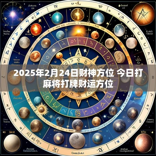 2025年2月24日财神方位 今日打麻将打牌财运方位
