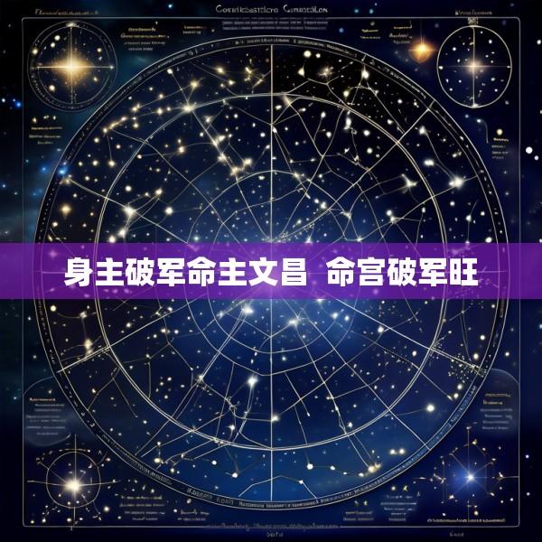 身主破军命主文昌  命宫破军旺