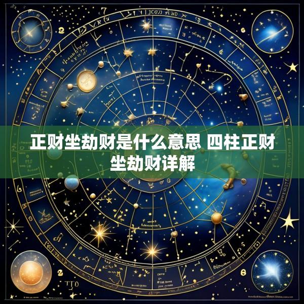 正财坐劫财是什么意思 四柱正财坐劫财详解