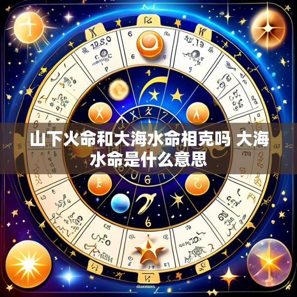 山下火命和大海水命相克吗 大海水命是什么意思