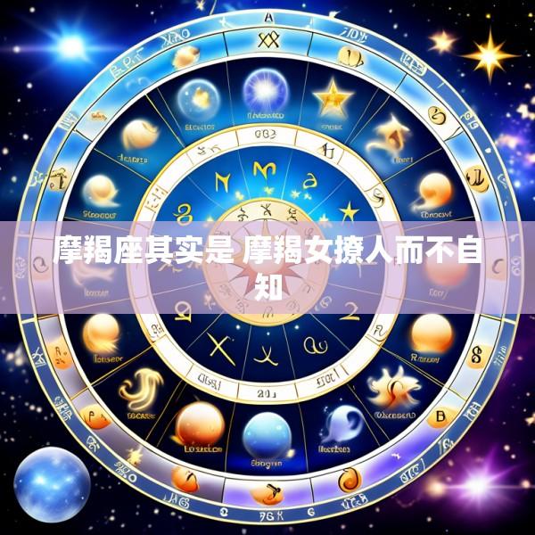 摩羯座其实是 摩羯女撩人而不自知