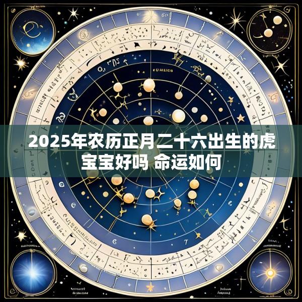 2025年农历正月二十六出生的虎宝宝好吗 命运如何