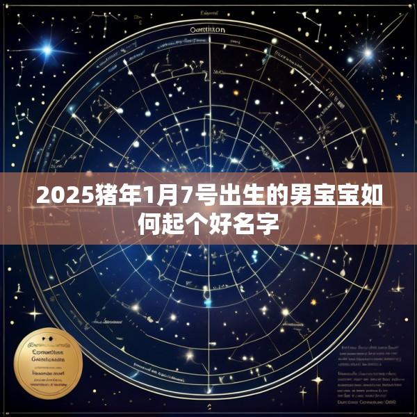 2025猪年1月7号出生的男宝宝如何起个好名字