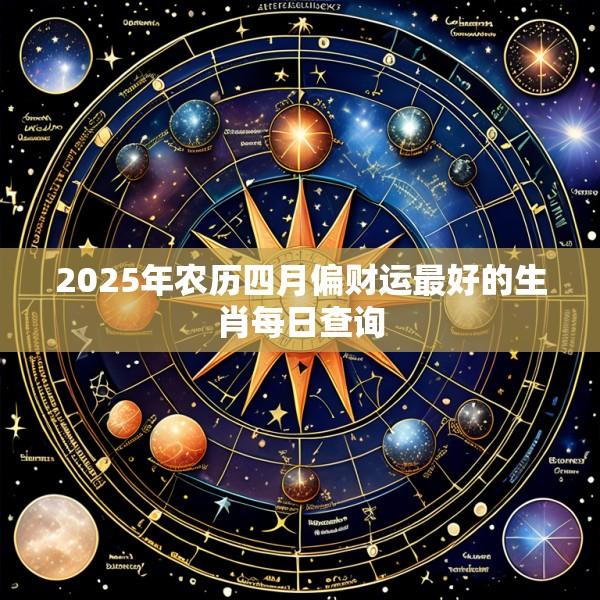2025年农历四月偏财运最好的生肖每日查询