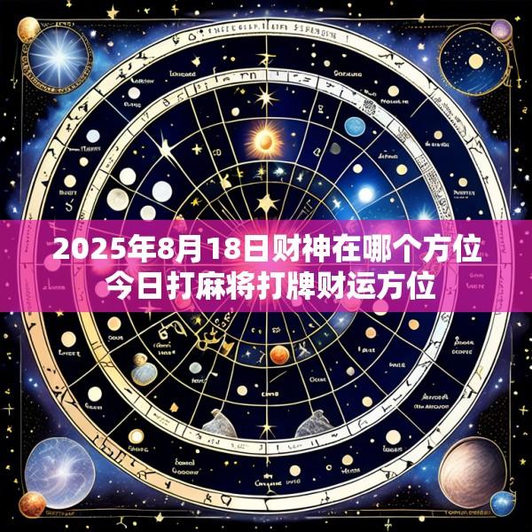 2025年8月18日财神在哪个方位 今日打麻将打牌财运方位