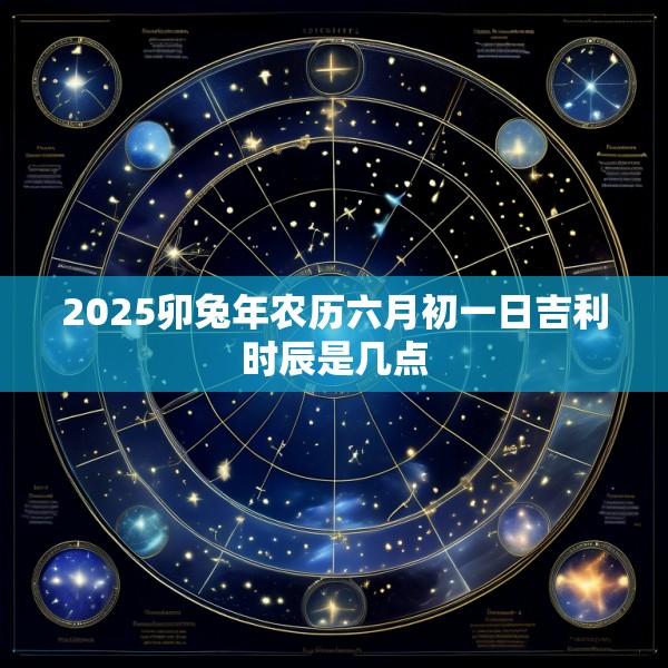 2025卯兔年农历六月初一日吉利时辰是几点