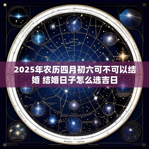 2025年农历四月初六可不可以结婚 结婚日子怎么选吉日