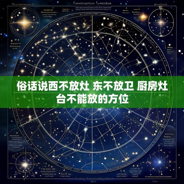 俗话说西不放灶 东不放卫 厨房灶台不能放的方位