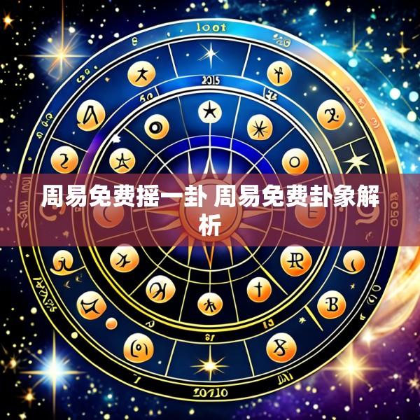 周易免费摇一卦 周易免费卦象解析