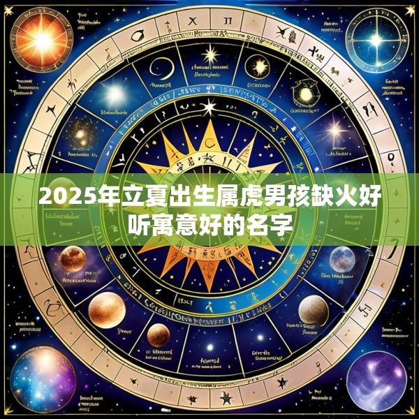 2025年立夏出生属虎男孩缺火好听寓意好的名字