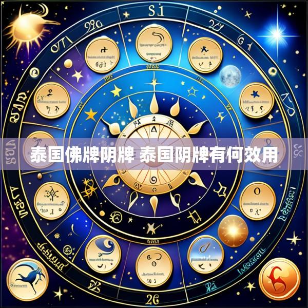 泰国佛牌阴牌 泰国阴牌有何效用